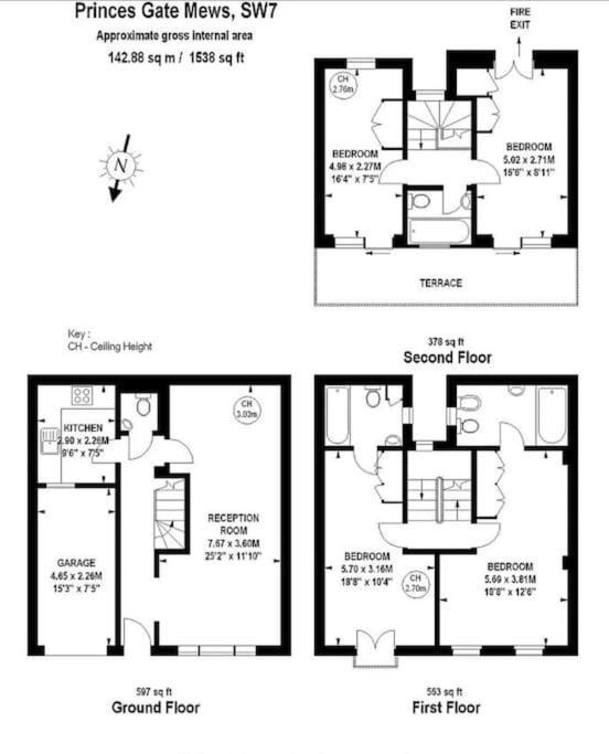 Prime Location Prince's Gate Mews 4bd 3 Bath Holiday home